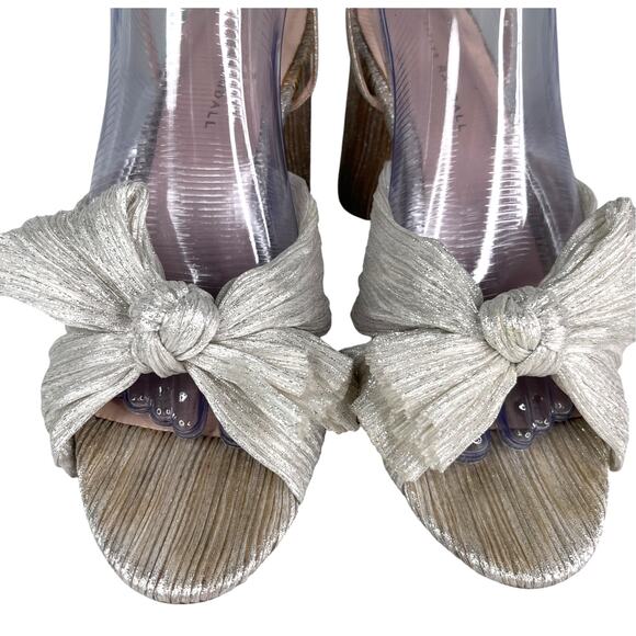 Loeffler Randall Camellia Heels 10 Shiny Champagne - Picture 7 of 11